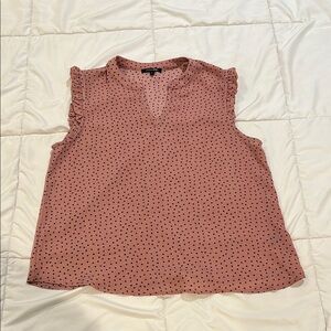 Women's Pink Polka Dot Sleeveless Top